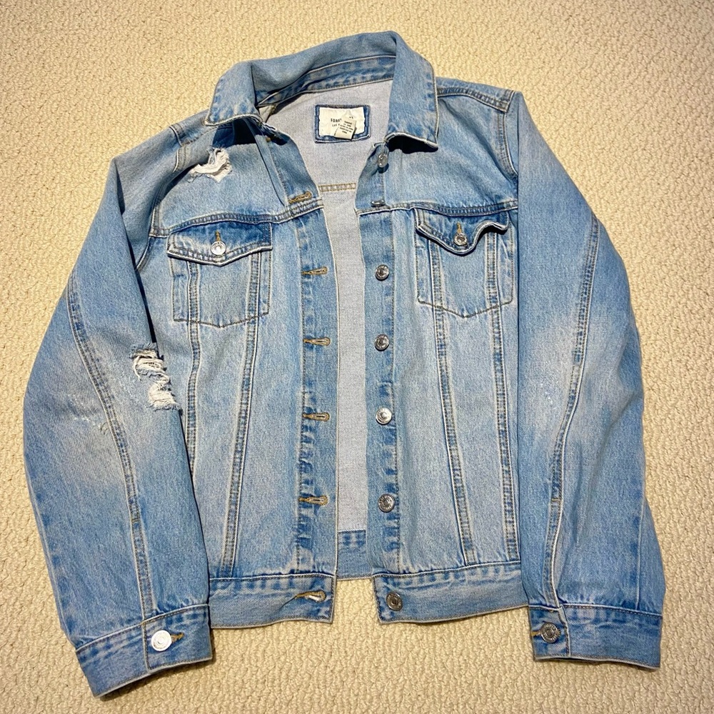 Blue denim jean jacket